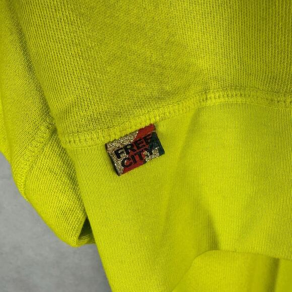 FREECITY 3/4 Cotton Sweatpants Jogger Glow Yellow Size Small - Picture 6 of 9